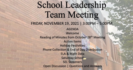 SLT Meeting Agenda/Minutes Slides